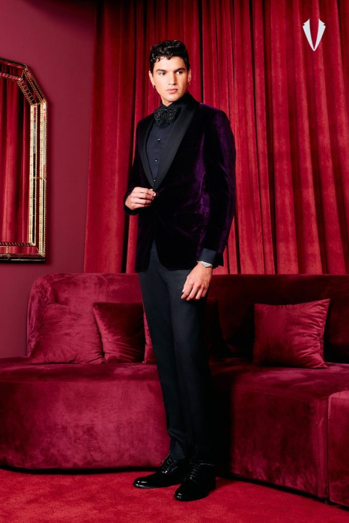 Purple tuxedo