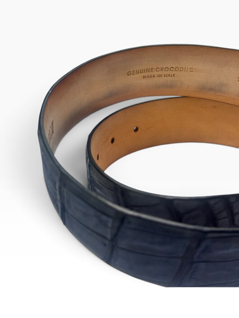 Blue Grey Nile Crocodile Belt