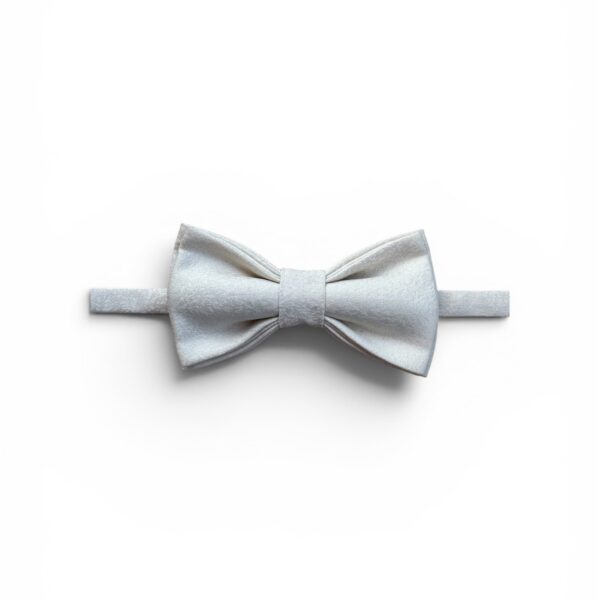Ivory Self-Patterned Bow Tie
