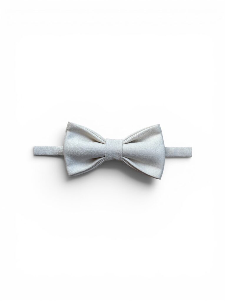 Ivory Self-Patterned Bow Tie