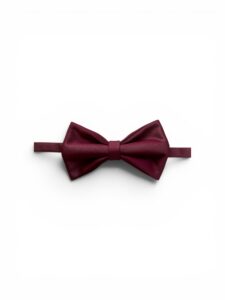 Maroon Cotton-Silk Bow Tie