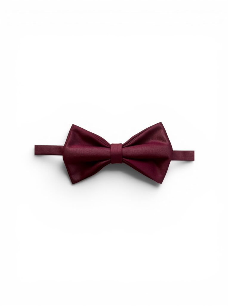 Maroon Cotton-Silk Bow Tie