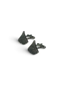 Black Crystal Shield Cufflinks
