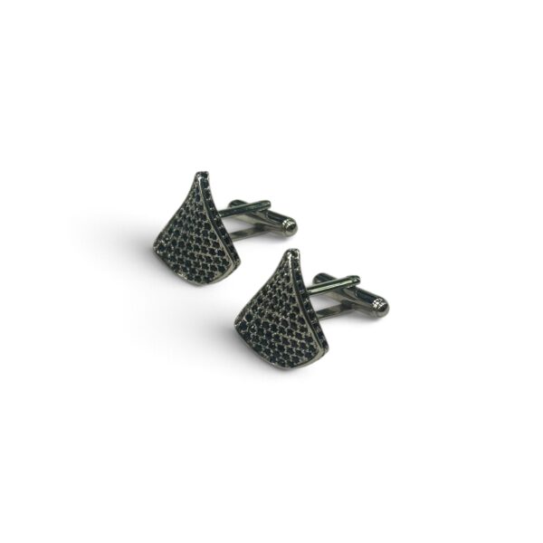 Black Crystal Shield Cufflinks