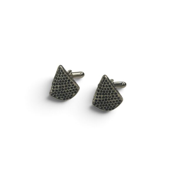 Black Crystal Shield Cufflinks
