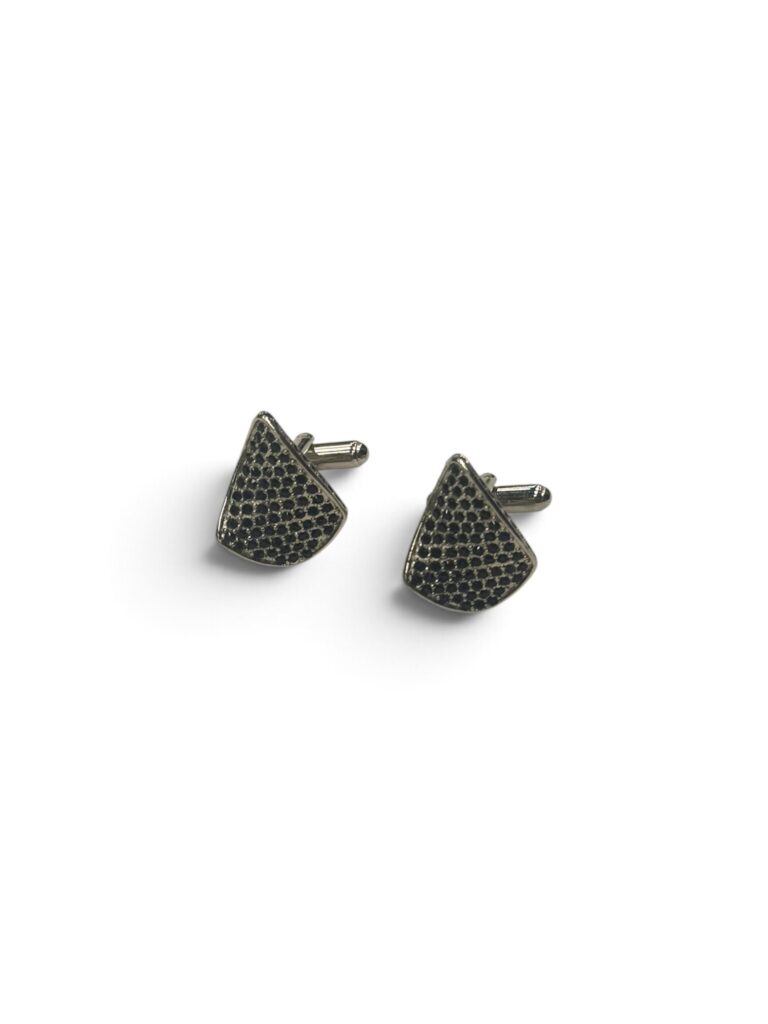 Black Crystal Shield Cufflinks