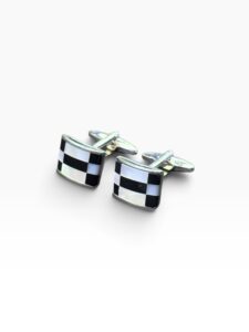 Black & White Checkerboard Cufflinks