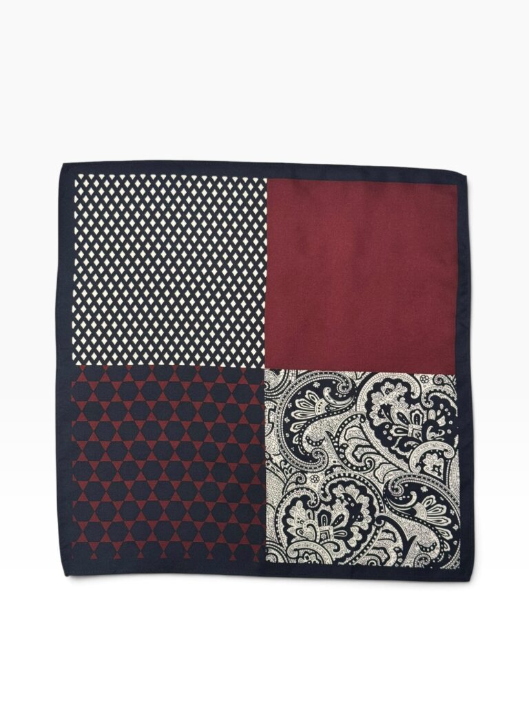 Four-Way Patterned Pocket Square