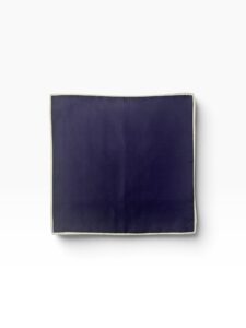 Navy Blue & Silver Grey Pocket Square
