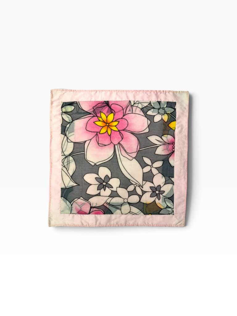 Pink Floral Pocket Square
