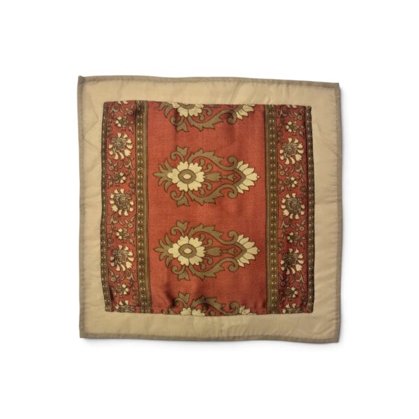 Rust & Ivory Floral Pocket Square