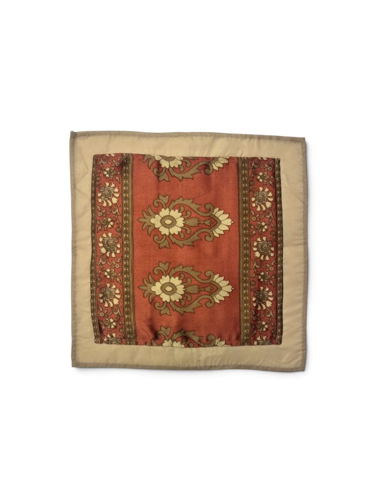 Rust & Ivory Floral Pocket Square