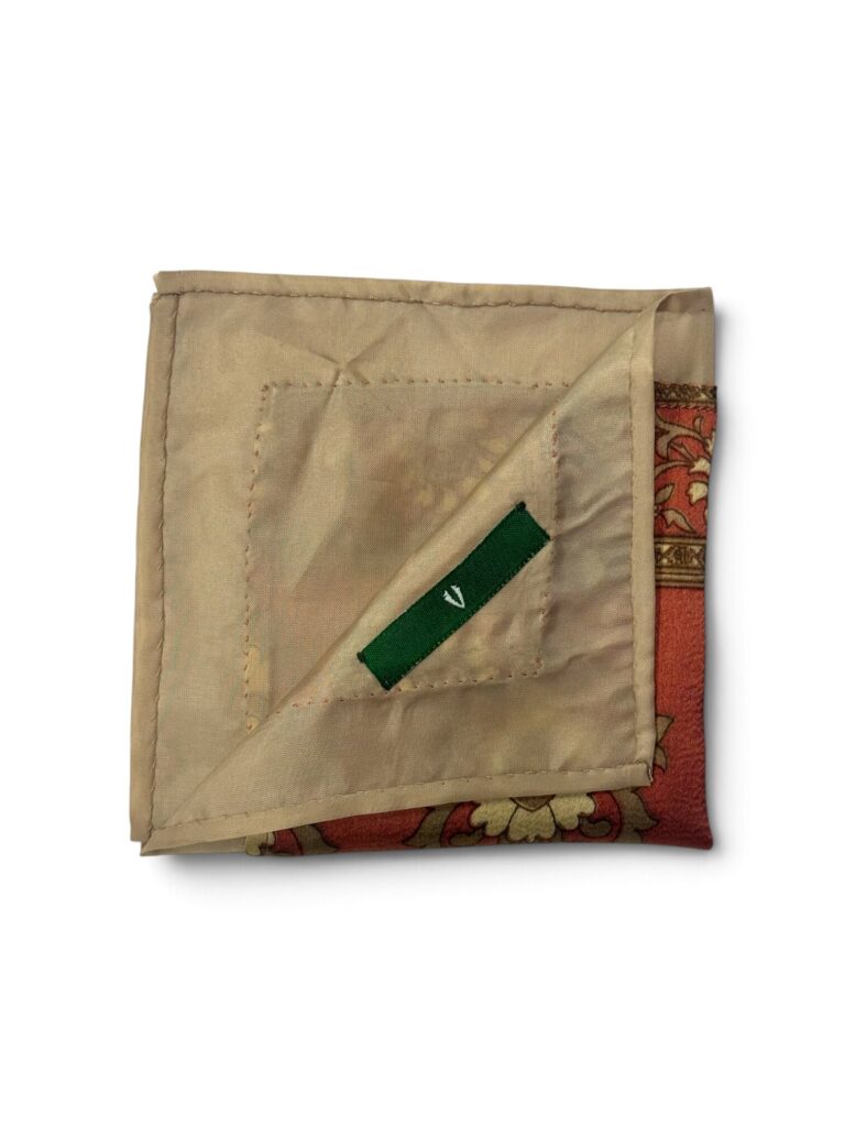 Rust & Ivory Floral Pocket Square