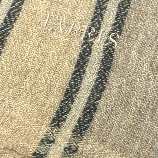 Oatmeal Beige & Charcoal Baby Cashmere Scarf