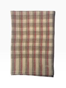 Ivory, Red & Chocolate Baby Cashmere Scarf