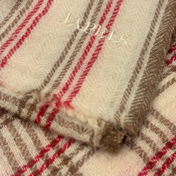 Ivory, Red & Chocolate Baby Cashmere Scarf