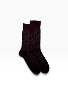 Burgundy Paisley Bamboo Socks