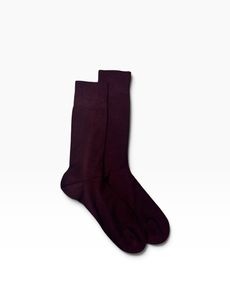 Burgundy Bamboo Over-the-Calf Socks