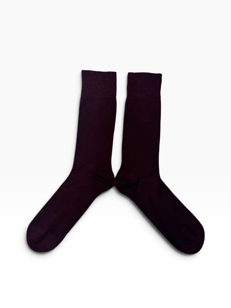 Burgundy Bamboo Over-the-Calf Socks