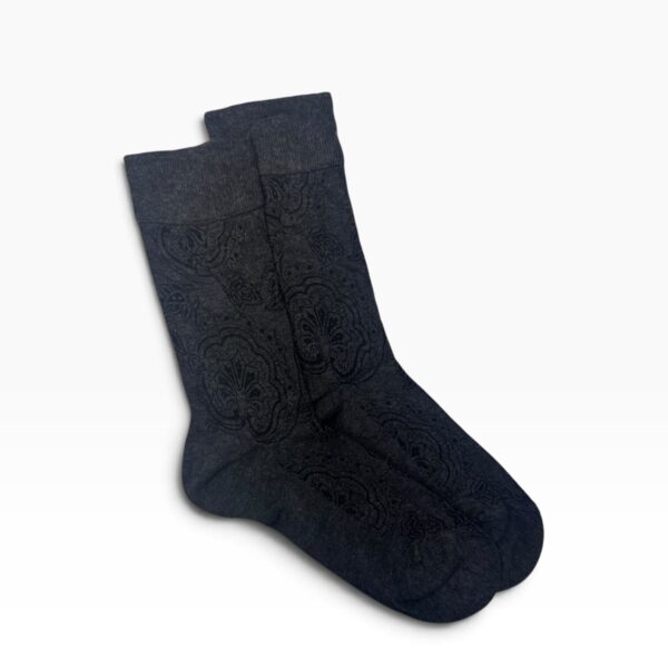 Charcoal Art Nouveau Bamboo Socks