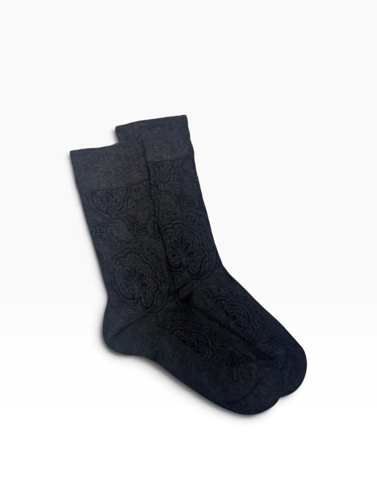 Charcoal Art Nouveau Bamboo Socks