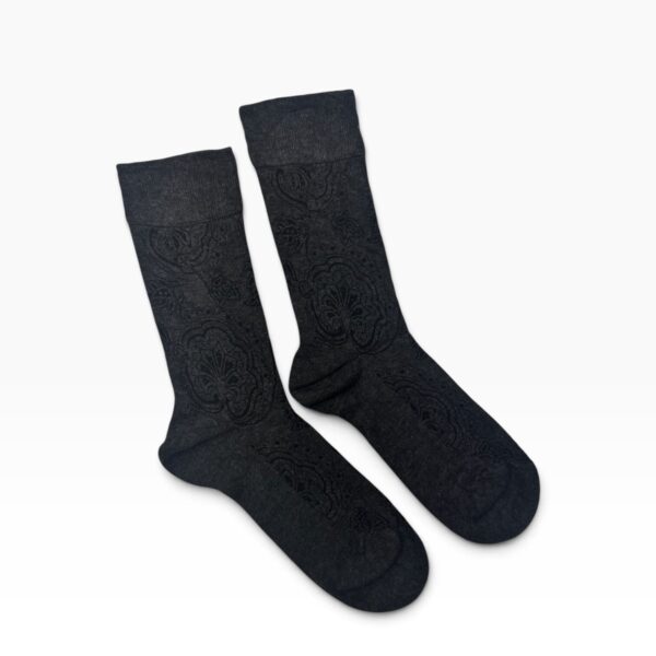 Charcoal Art Nouveau Bamboo Socks