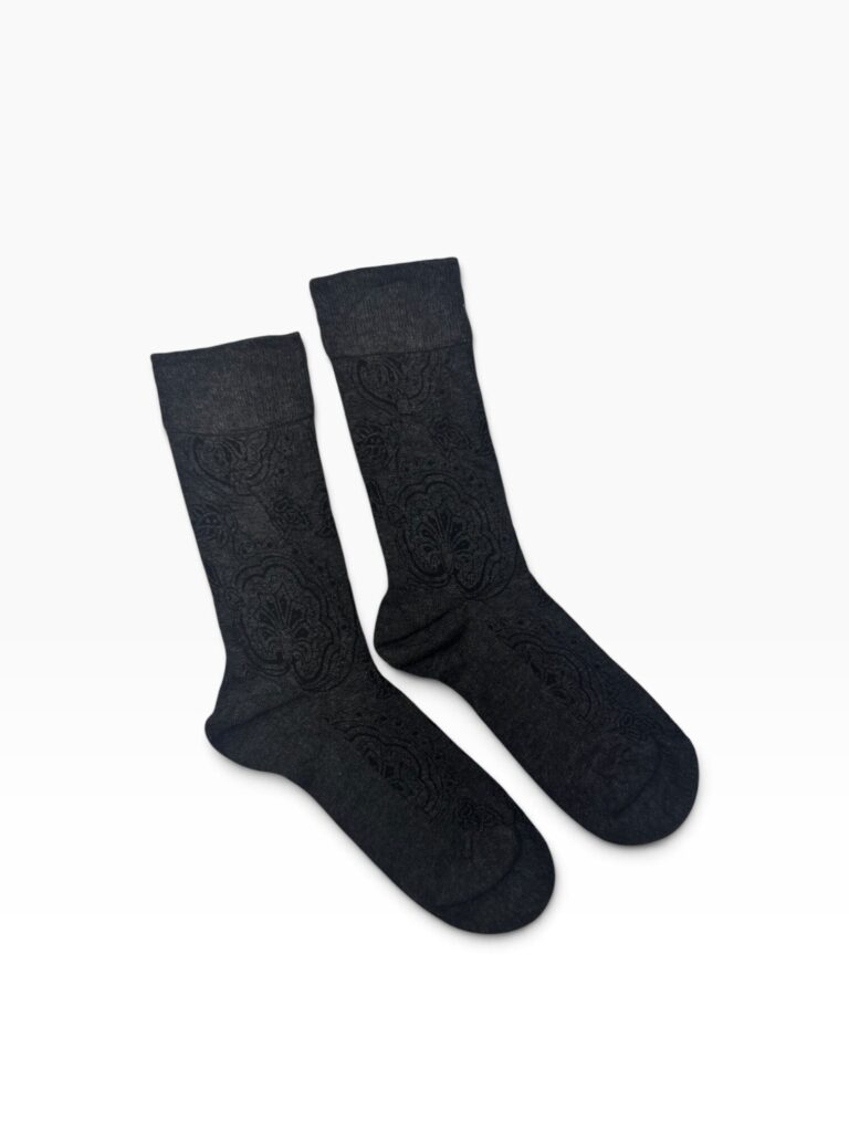 Charcoal Art Nouveau Bamboo Socks