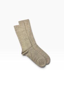 Cream Ribbed Bamboo Socks