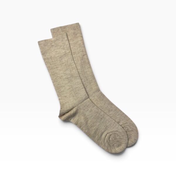 Cream Ribbed Bamboo Socks