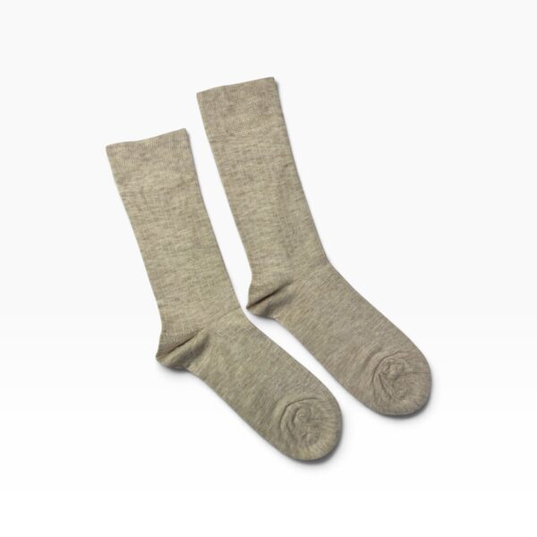 Cream Ribbed Bamboo Socks