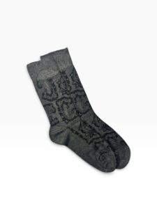 Grey & Black Paisley Bamboo Socks