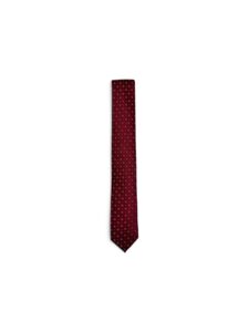 Burgundy Geometric Foulard Tie