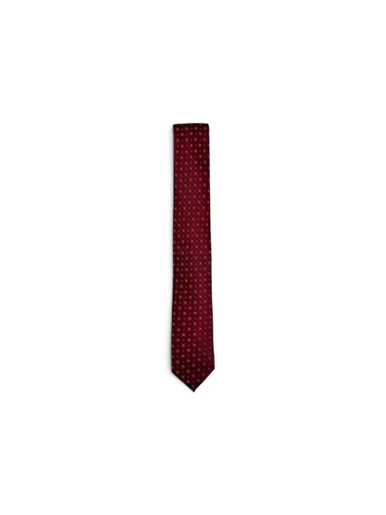 Burgundy Geometric Foulard Tie