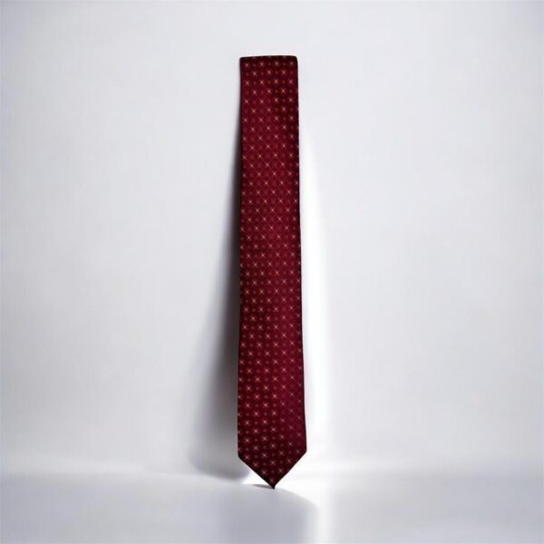 Burgundy Geometric Foulard Tie