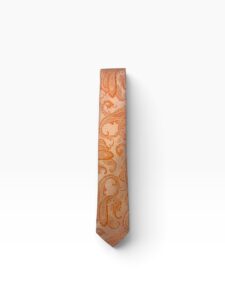Orange & Peach Paisley Tie