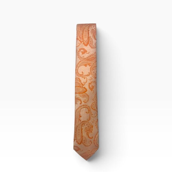 Orange & Peach Paisley Tie