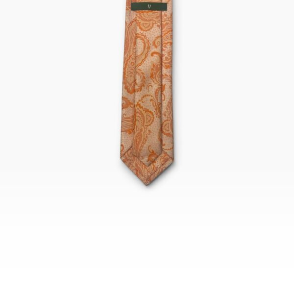 Orange & Peach Paisley Tie