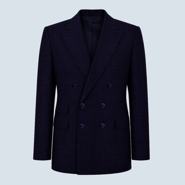 Ink Blue Double-Breasted Blazer