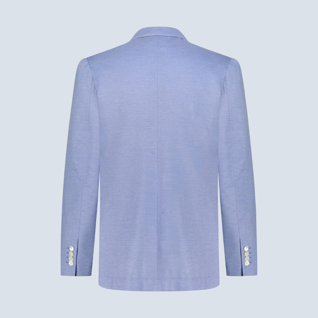 Blue Cotton-Silk Blazer