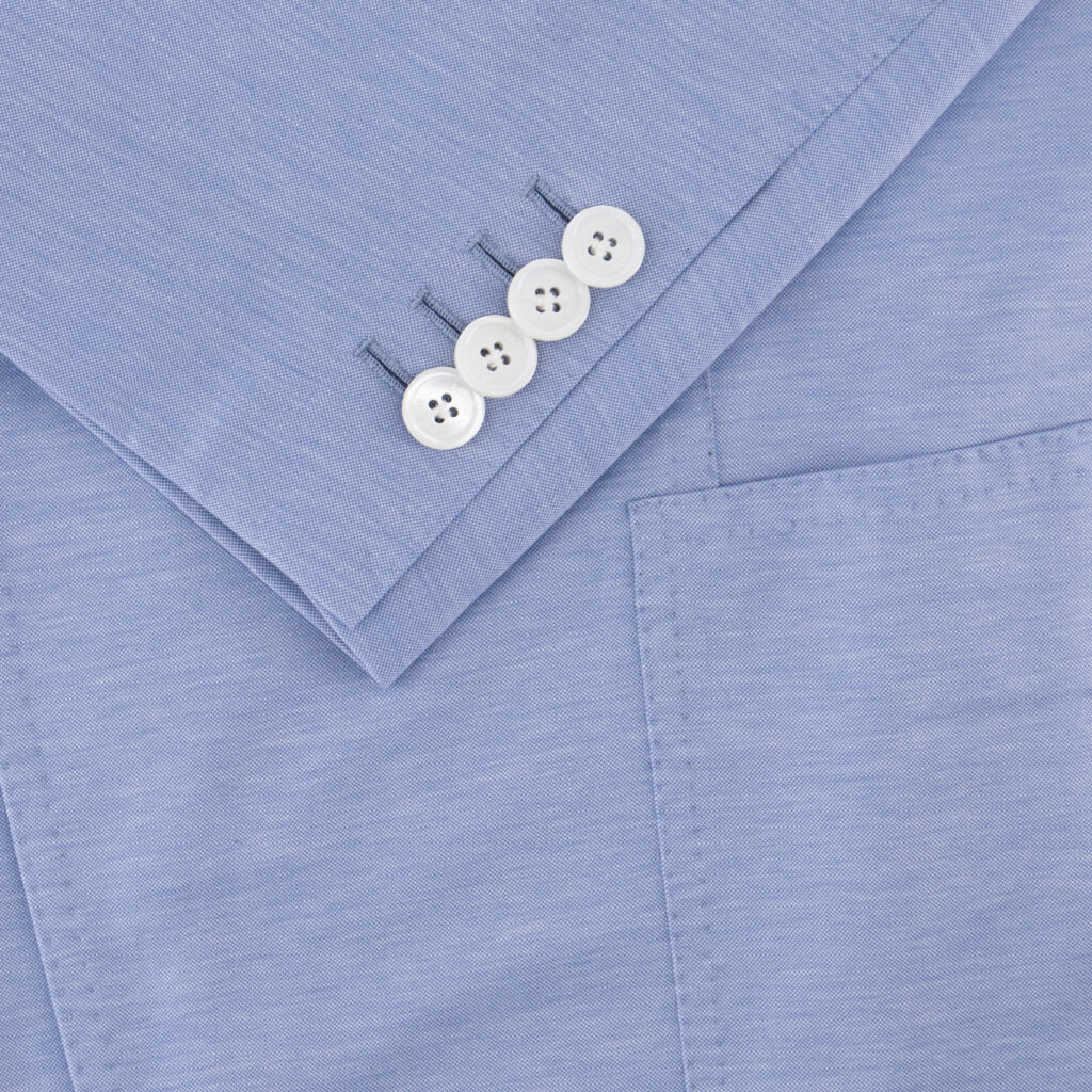 Blue Cotton-Silk Blazer