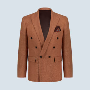Burnt Orange Stingray Lapel Blazer
