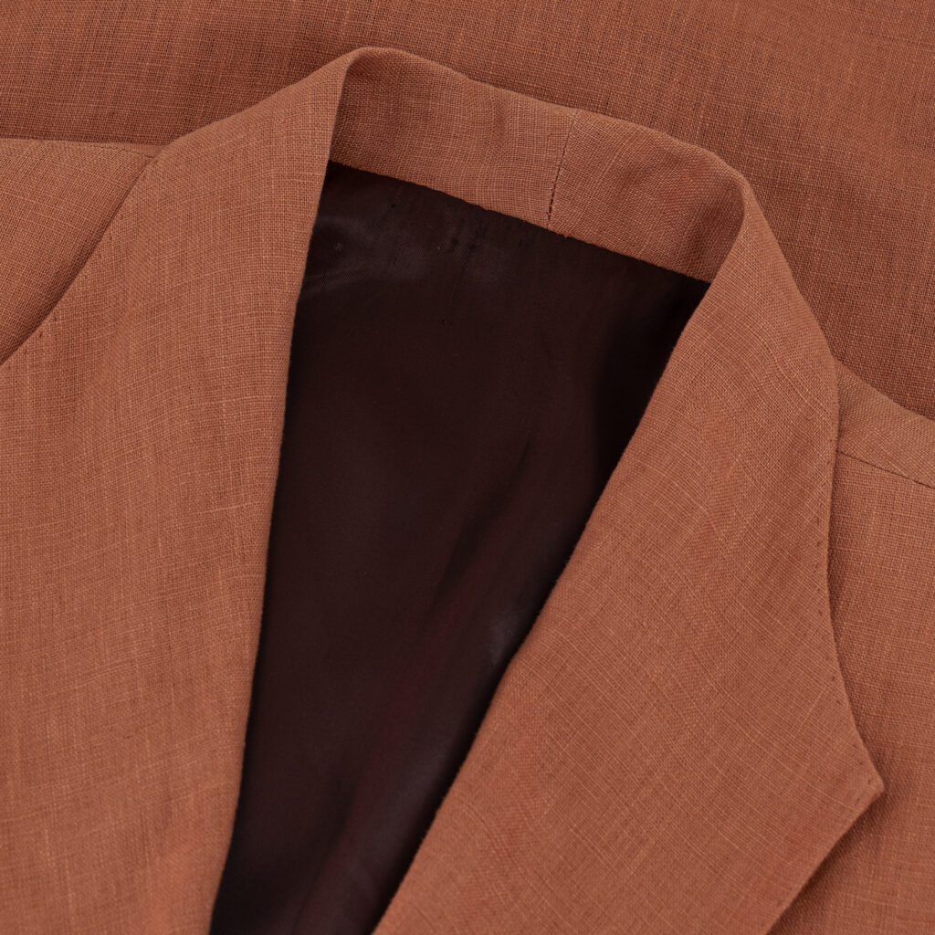 Burnt Orange Stingray Lapel Blazer