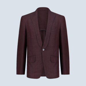 Burnt Burgundy Wool-Silk-Linen Superlight Blazer