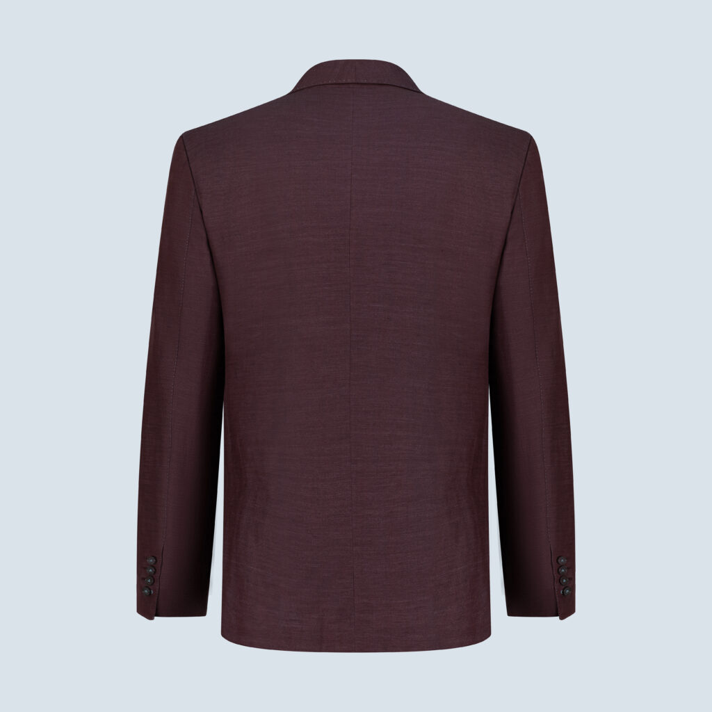Burnt Burgundy Wool-Silk-Linen Superlight Blazer