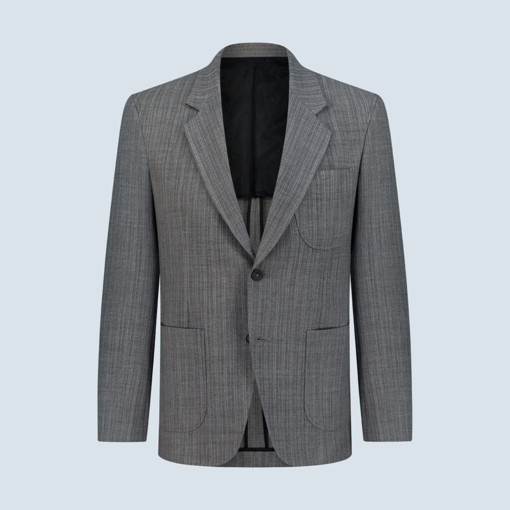 Cloud Grey Single-Breasted Blazer