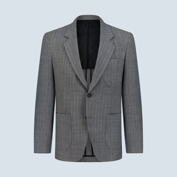 Cloud Grey Single-Breasted Blazer