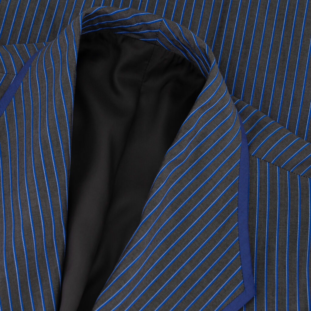 Grey and Blue Striped Blazer