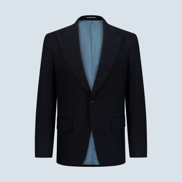 Midnight Blue Baby Cashmere Tailored Blazer
