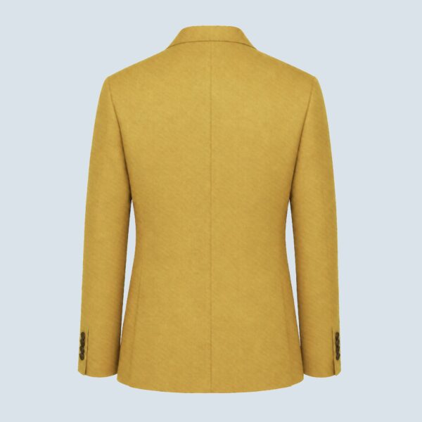 Mackenna Mustard Single-Breasted Linen Blazer
