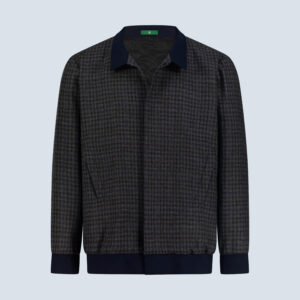 Grey & Navy Check Cashmerino Jacket
